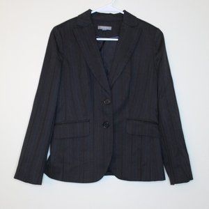 Ann Taylor Gray Pin Stripe Blazer 4P Virgin Wool